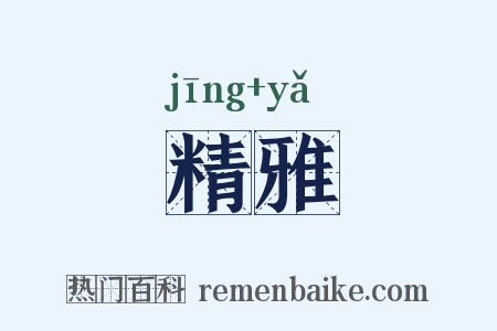 精雅是什么意思的图片